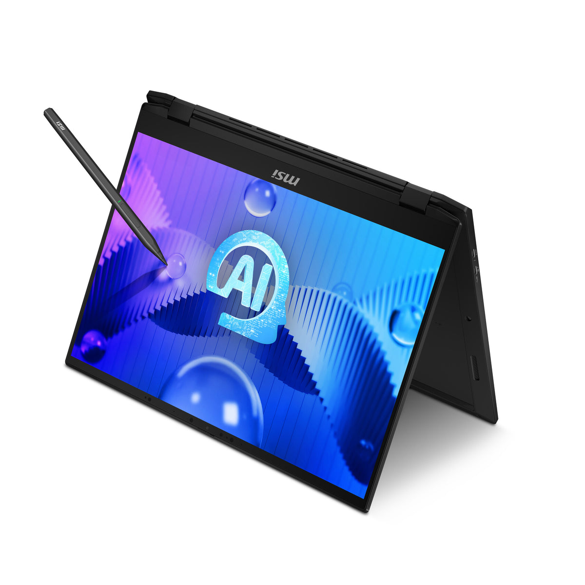 MSI Summit E16 AI Studio Hybrid (2-in-1) - 40.6 cm (16") - Touchscreen - Intel Core Ultra 7 155H - 32 GB LPDDR5-SDRAM - 2 TB SSD - NVIDIA GeForce RTX 4060 - Wi-Fi 7 - Windows 11 Pro - Black