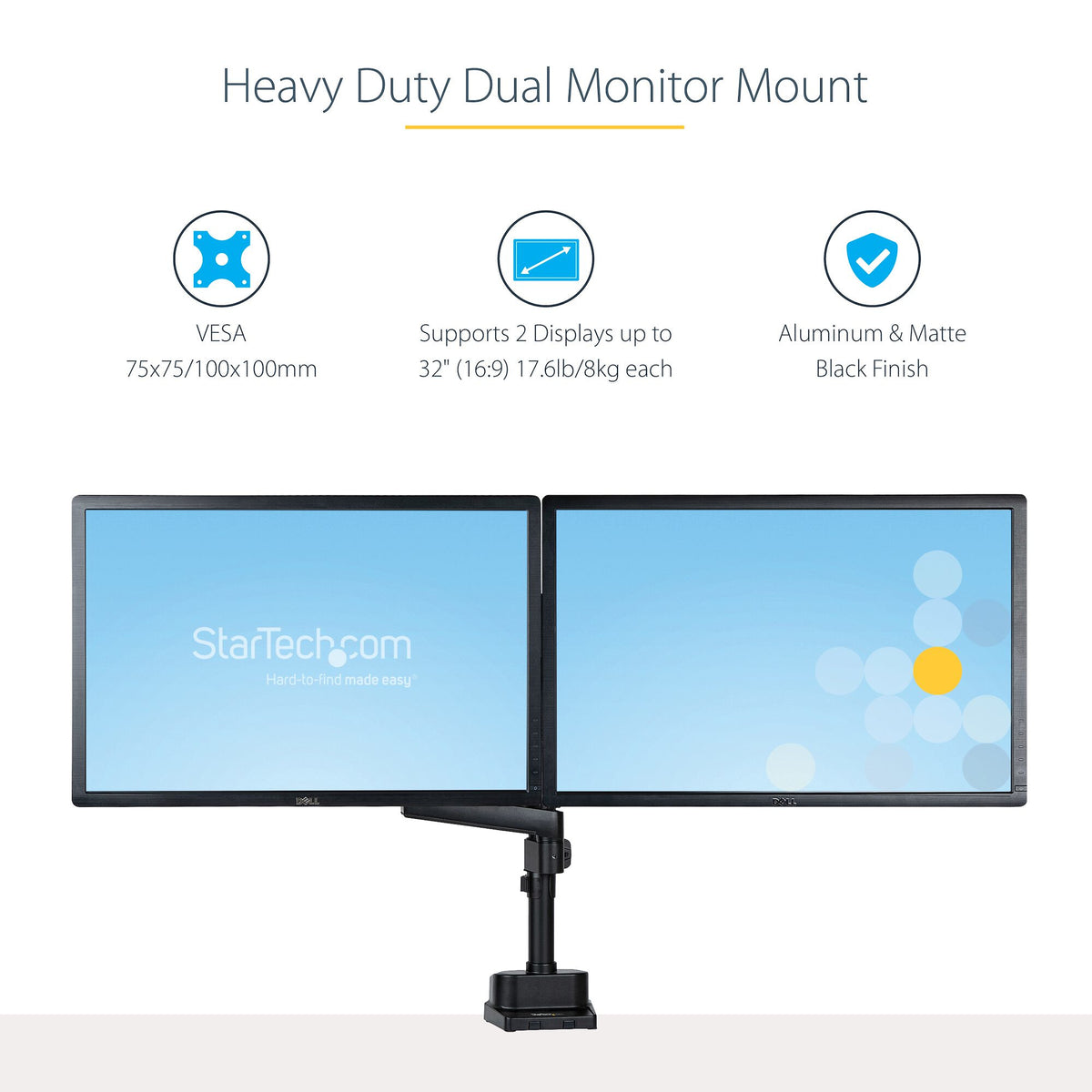 StarTech.com ARMDUALPIVOT Desk monitor mount for 81.3 cm (32")
