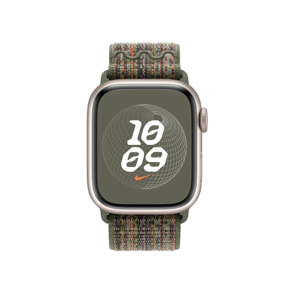 Apple MTL33ZM/A - 41mm Sequoia/Orange Nike Sport Loop