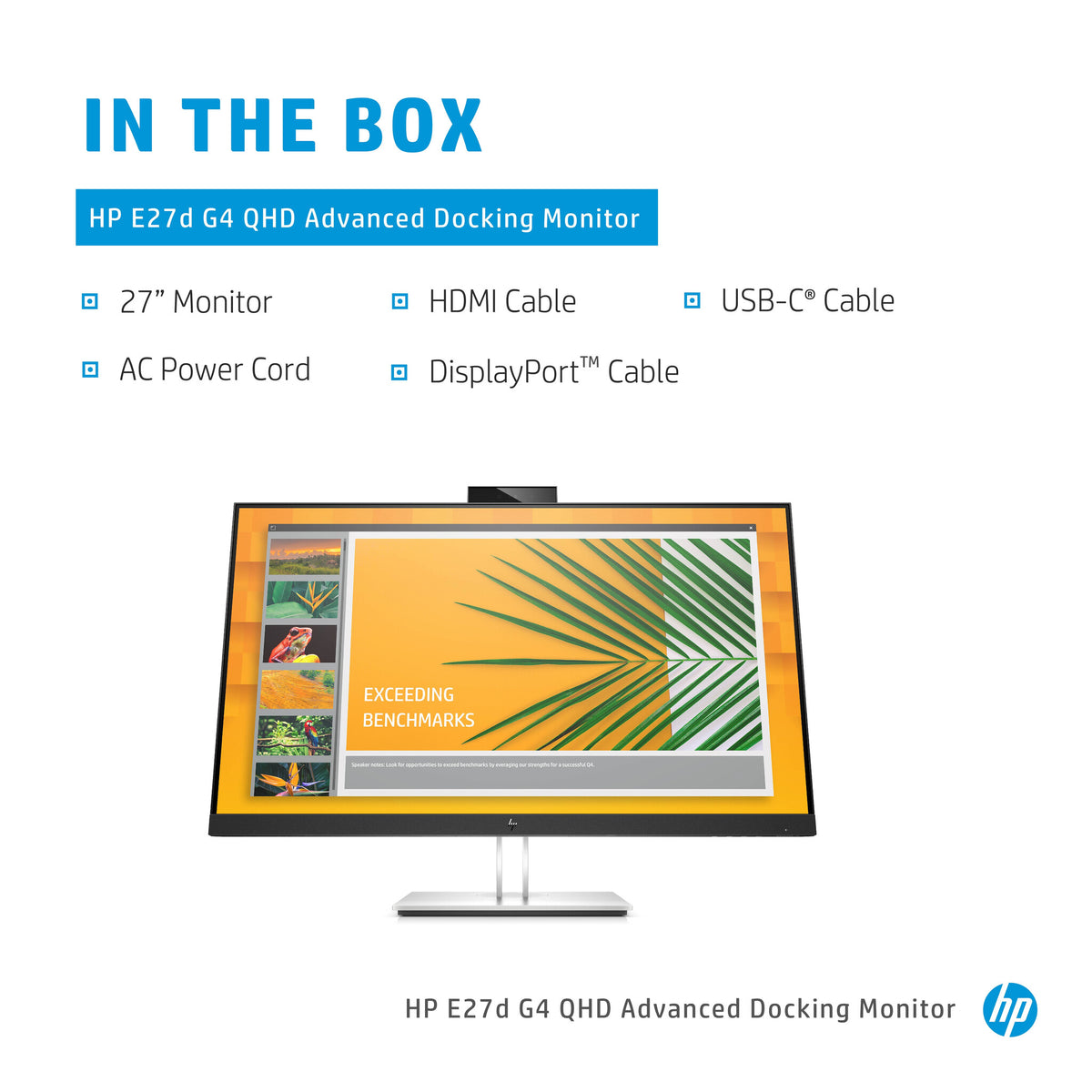 HP E27D G4 - 68.6 cm (27") - 2560 x 1440 pixels Quad HD LED Monitor