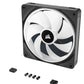 Corsair iCUE LINK QX140 RGB - PWM Computer Case Fan in Black / White - 140mm (Pack of 2)