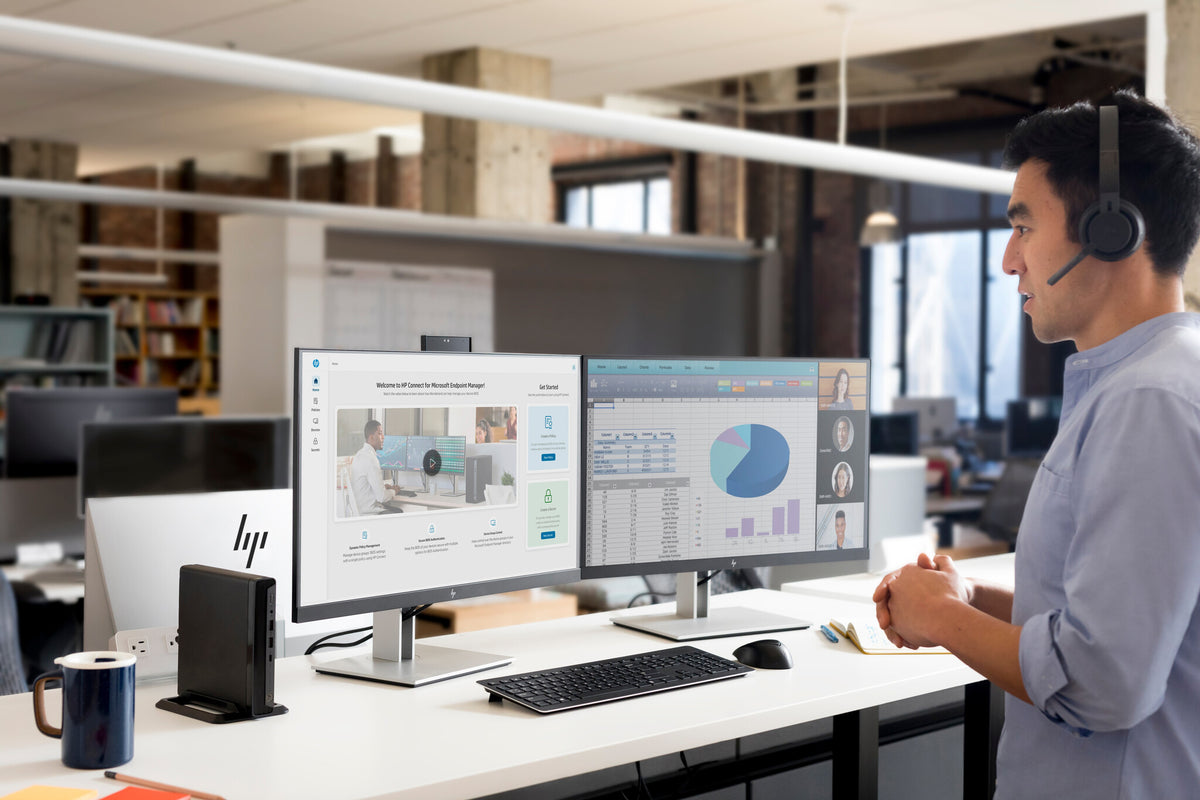 HP E27D G4 - 68.6 cm (27") - 2560 x 1440 pixels Quad HD LED Monitor