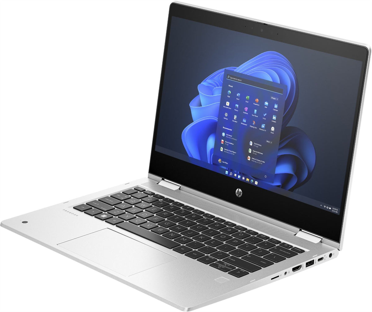 HP Pro x360 435 G10 Laptop 33.8 cm (13.3") Touchscreen Full HD AMD Ryzen™ 5 7530U 8 GB DDR4-SDRAM 256 GB SSD Wi-Fi 6E (802.11ax) Windows 11 Pro Silver