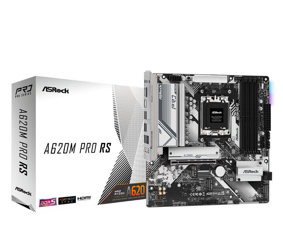 Asrock A620M Pro "Racesport Edition" micro ATX motherboard - AMD A620 Socket AM5