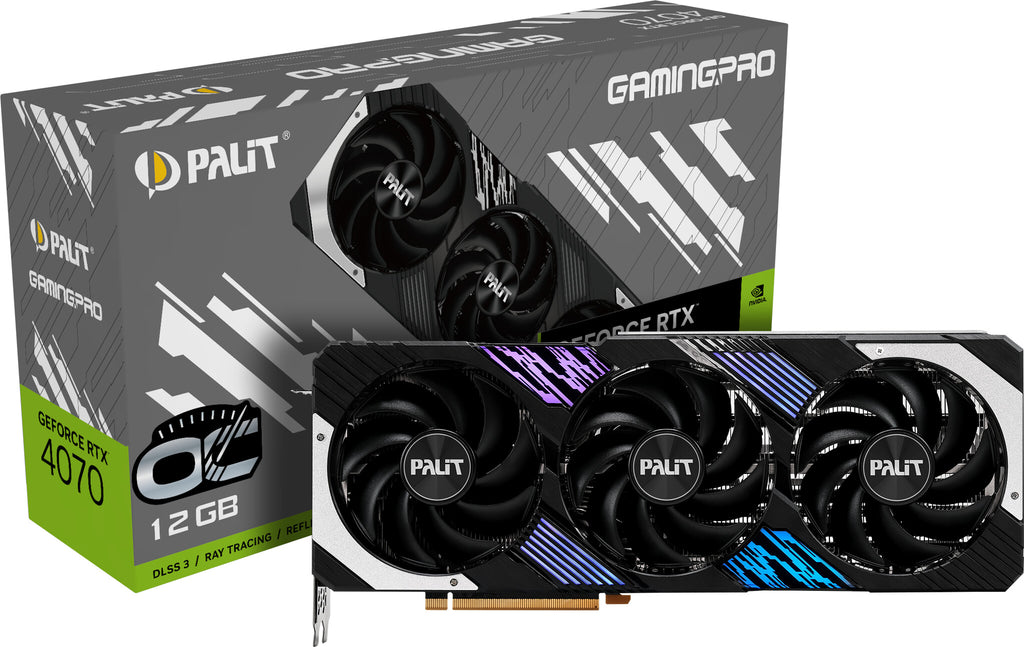 Palit GAMINGPRO OC - NVIDIA 12 GB GDDR6X GeForce RTX 4070 graphics