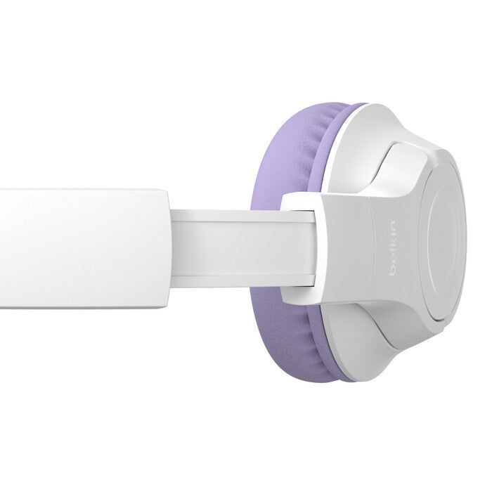 Belkin SoundForm Inspire - Wired & Wireless Bluetooth Headset for Children in Lavender / White