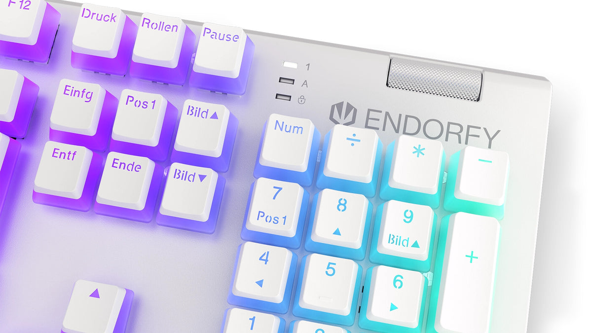 ENDORFY Thock - USB Wired RGB Mechanical Keyboard in White (QWERTZ German)