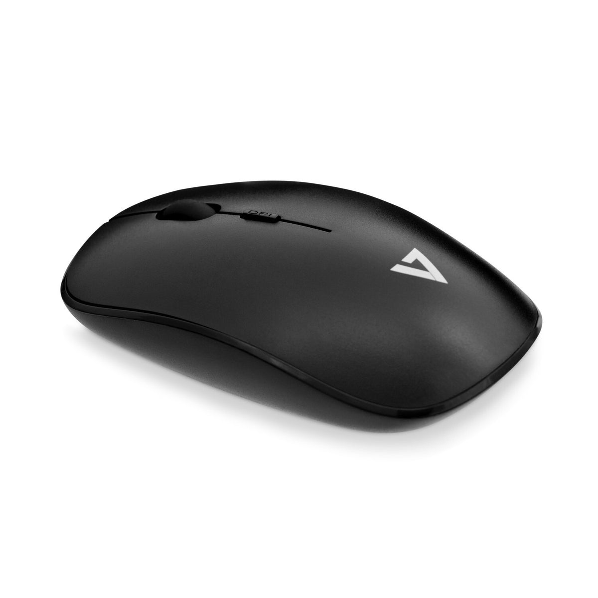 V7 Low Profile Wireless Optical Mouse in Black - 1,600 DPI