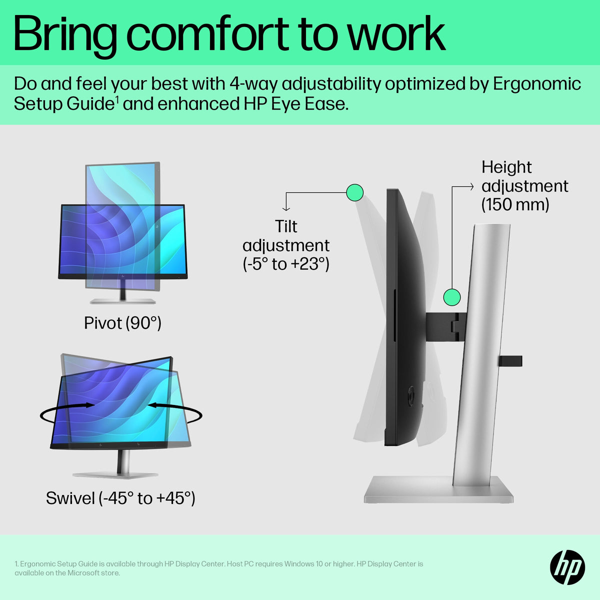 HP E-Series E22 G5 - 54.6 cm (21.5") - 1920 x 1080 pixels Full HD LED Monitor