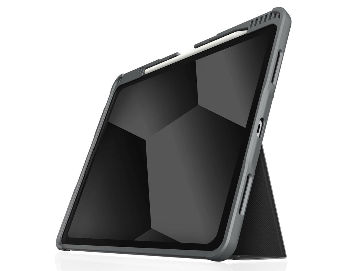 STM Dux Plus Folio Case for 13&quot; iPad Air in Black / Transparent