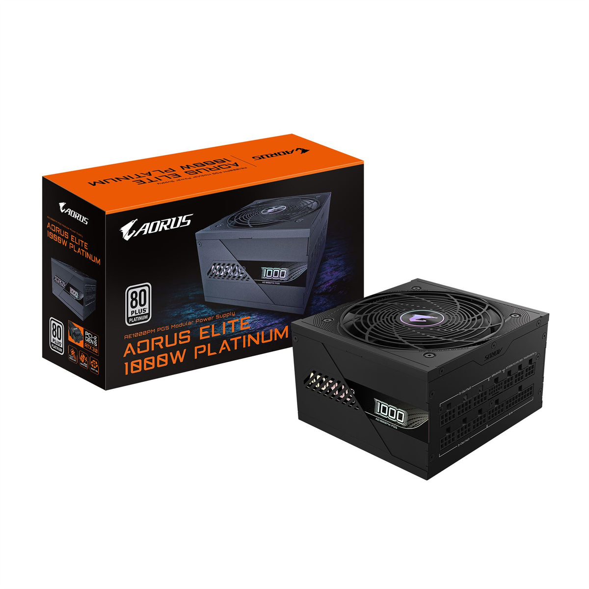 GIGABYTE AORUS ELITE P1000W ICE - 1000W 80+ Platinum Fully Modular Power Supply Unit