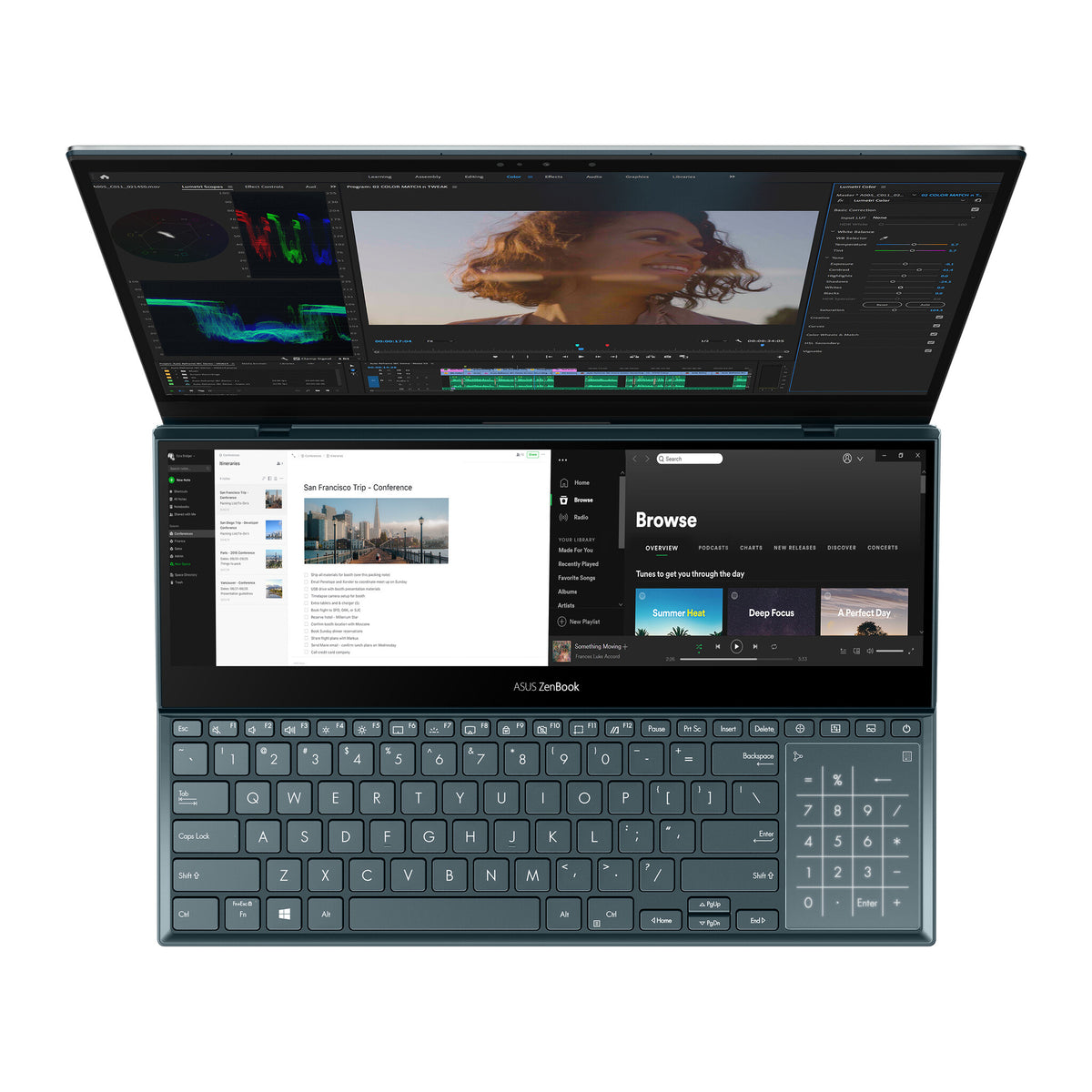 ASUS Zenbook Pro Duo 15 OLED Laptop - 39.6 cm (15.6") - Touchscreen - Intel® Core™ i9-11900H - 32 GB DDR4-SDRAM - 1 TB SSD - NVIDIA GeForce RTX 3060 - Wi-Fi 6 - Windows 11 Home - Blue