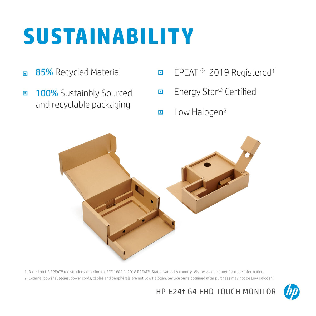 HP E24T G4 - 60.5 cm (23.8") - 1920 x 1080 pixels Full HD Touchscreen Monitor