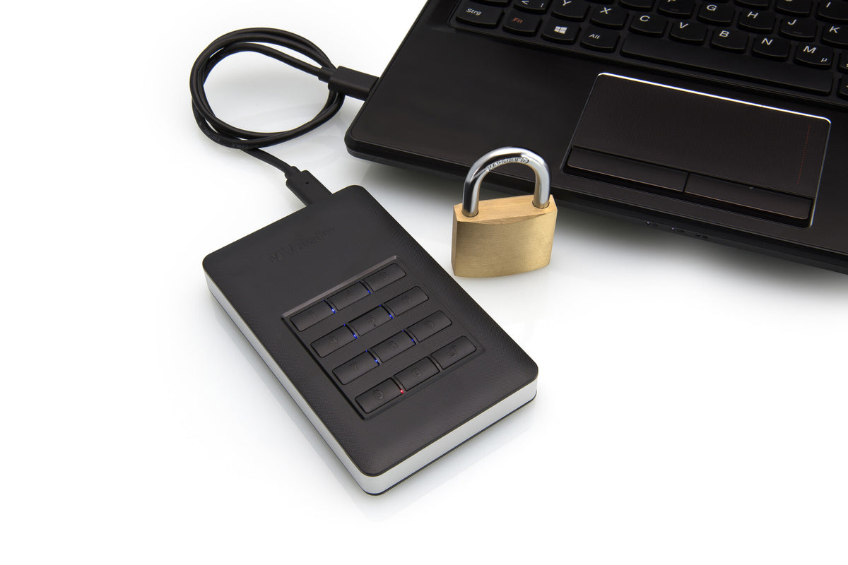 Verbatim Store 'n' Go Secure Portable HDD with Keypad Access in Black / Silver - 1 TB