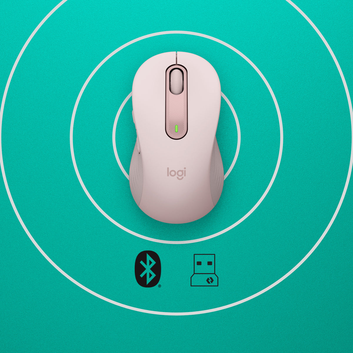 Logitech Signature M650 Wireless Mouse in Pink