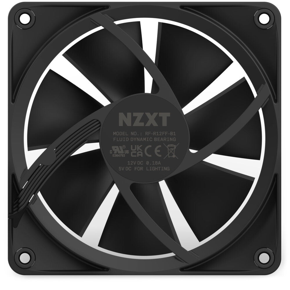 NZXT F120 RGB - Computer Case Fan in Black - 120mm