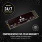Corsair MP700 - PCI Express 5.0 3D TLC NAND NVMe M.2 SSD - 2 TB