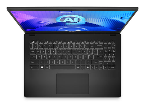 MSI Modern 15 H AI Laptop - 39.6 cm (15.6&quot;) - Intel Core Ultra 5 125H - 16 GB DDR5-SDRAM - 512 GB SSD - Wi-Fi 6E - Windows 11 Home - Black