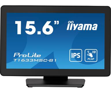 iiyama ProLite T1633MSC-B1 computer monitor 39.6 cm (15.6&quot;) 1920 x 1080 pixels Full HD LCD Touchscreen Black