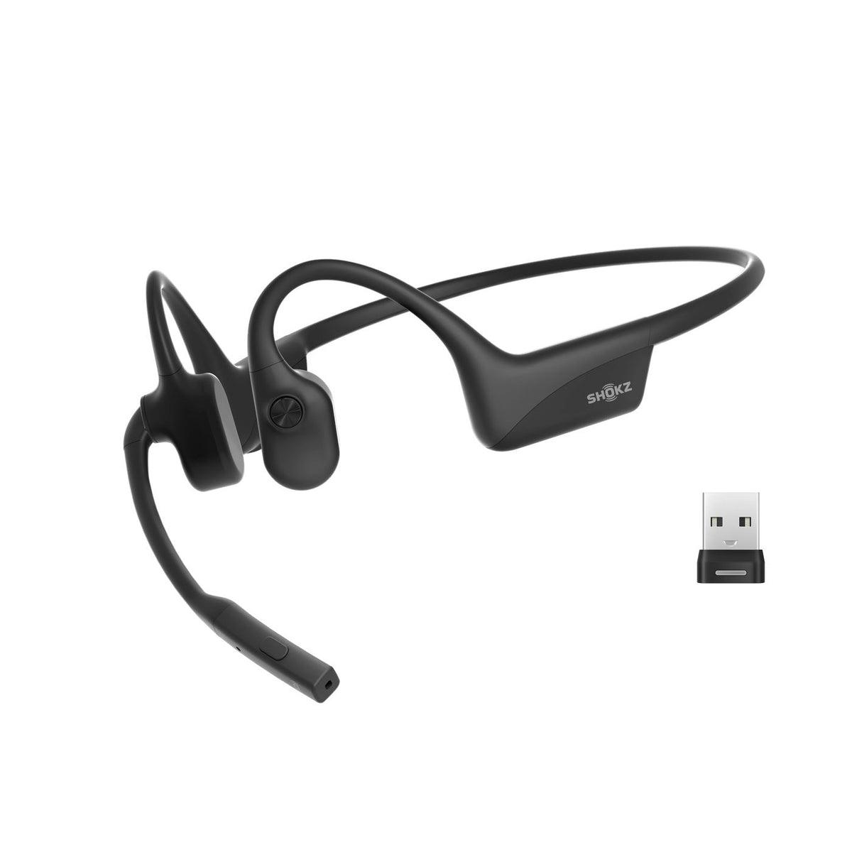 SHOKZ OpenComm2 UC 2025 Upgrade Headset Wireless Ear-hook Office/Call center Bluetooth Black