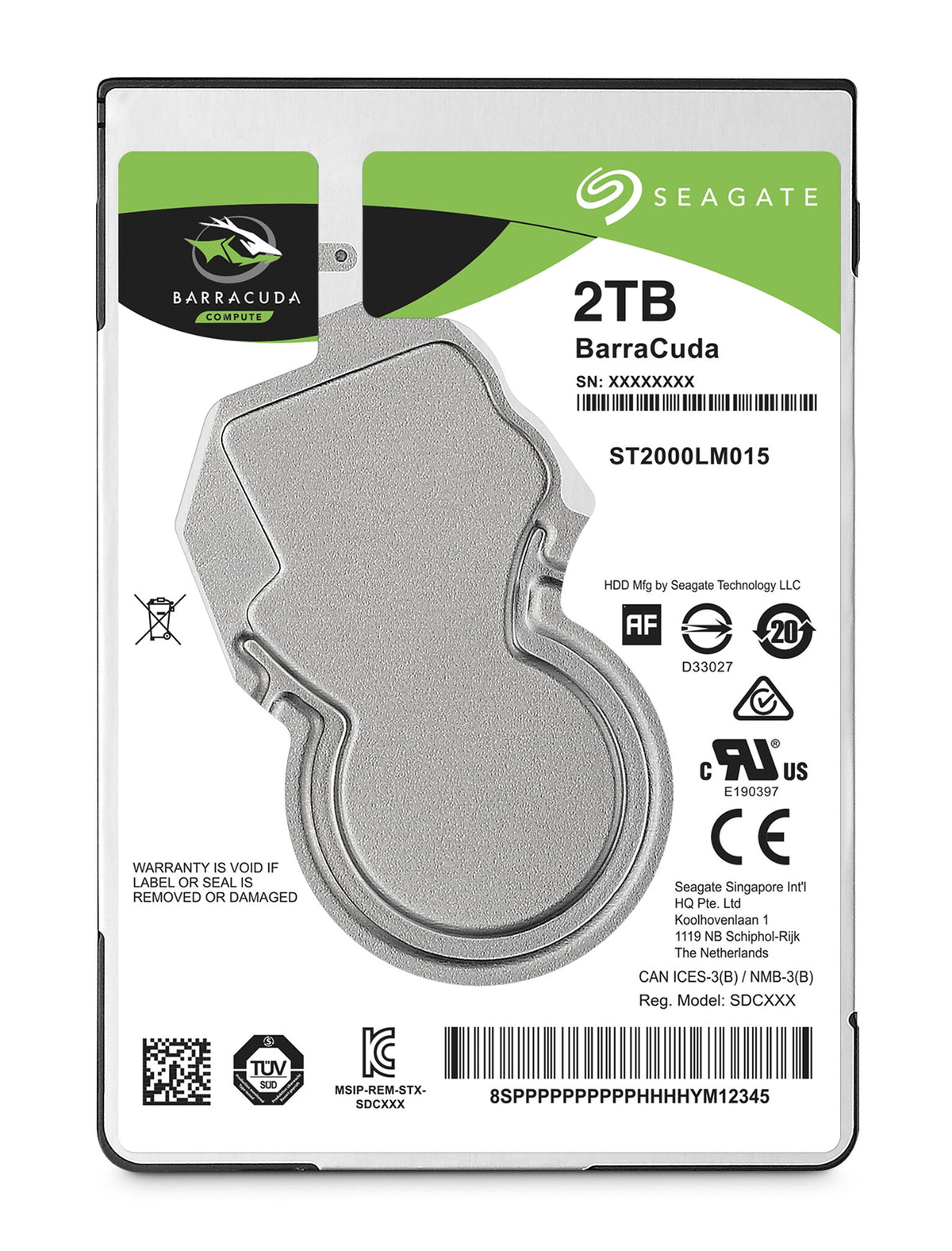 Seagate Barracuda - 5.4K RPM Serial ATA III 2.5" HDD - 2 TB