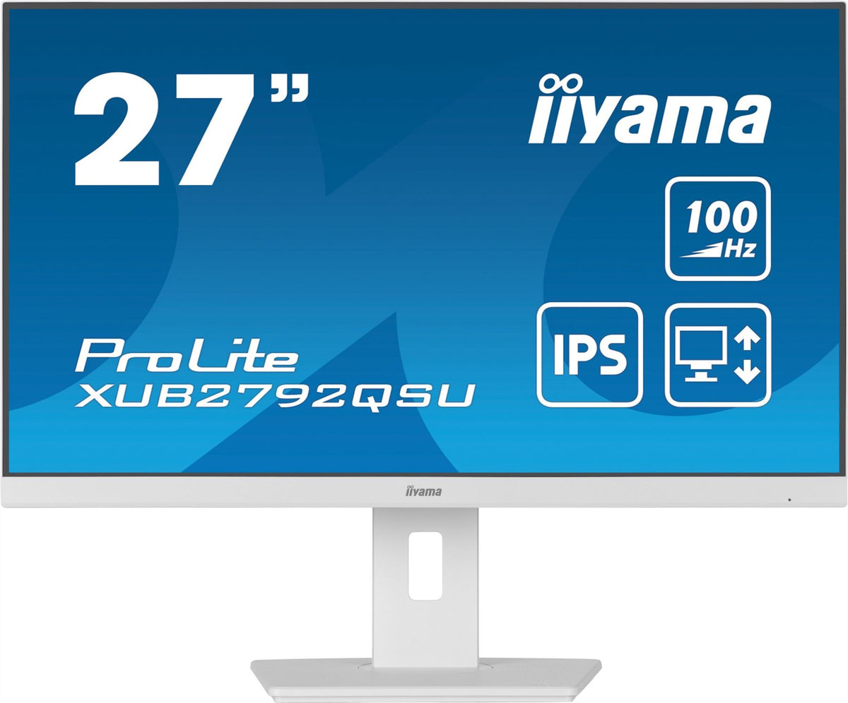 iiyama ProLite XUB2792QSU-W6 computer monitor 68.6 cm (27&quot;) 2560 x 1440 pixels Wide Quad HD LED White