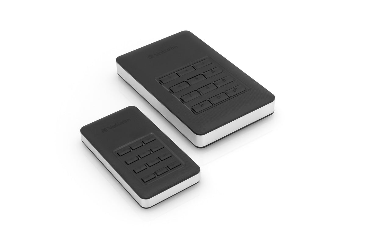 Verbatim Store 'n' Go Portable SSD with Keypad Access in Black / Silver - 256 GB
