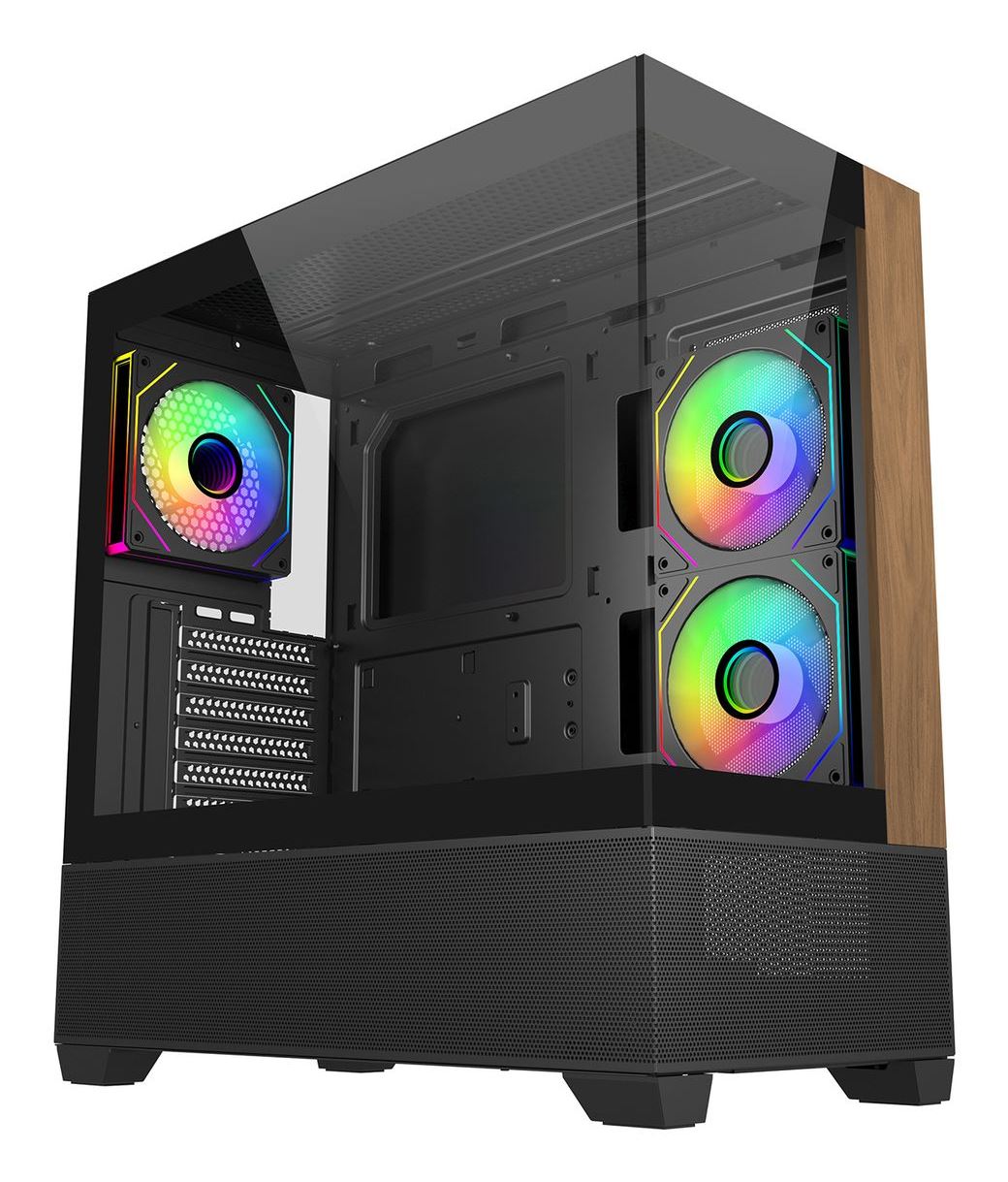 Cooler Master Elite 690 Wood Midi Tower Black