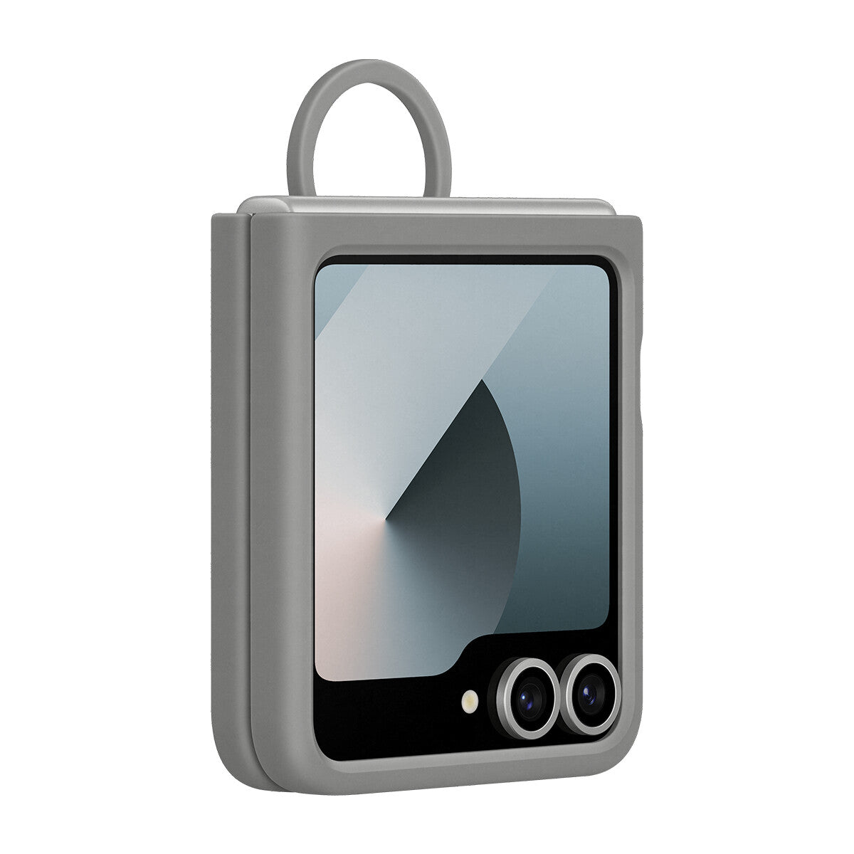 Samsung Silicone Case with Ring for Z Flip6 in Grey