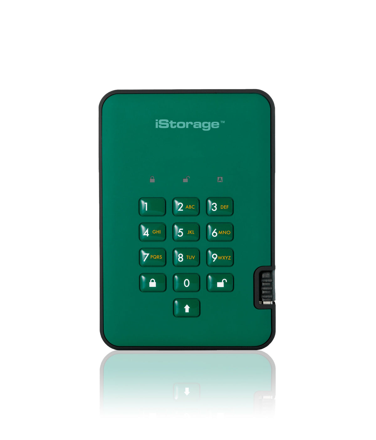 iStorage diskAshur2 - Secure Encrypted External hard drive in Green - 1 TB