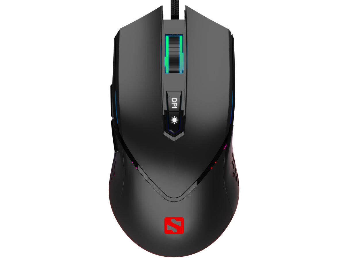 Sandberg Azazinator - USB Wired Gaming Mouse in Black - 6,400 DPI