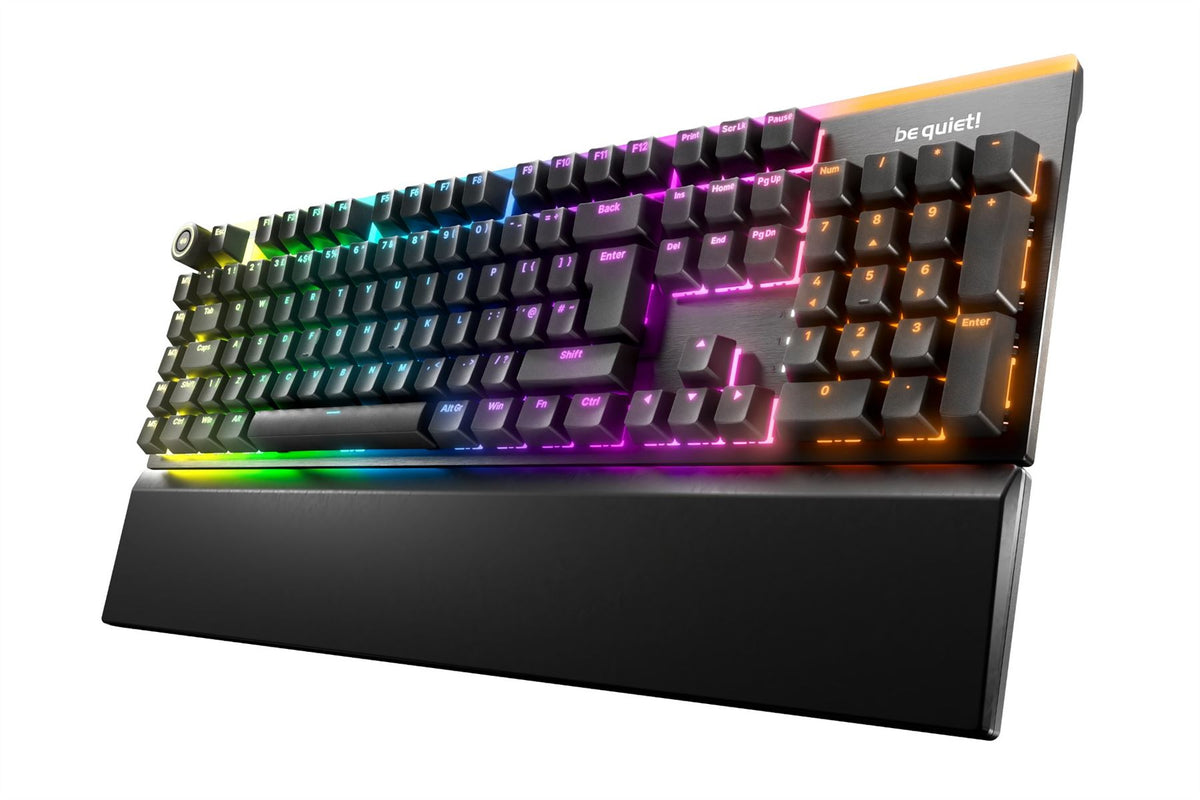 be quiet! Light Mount Silent Tactile UK ISO keyboard Gaming USB QWERTY UK English Black