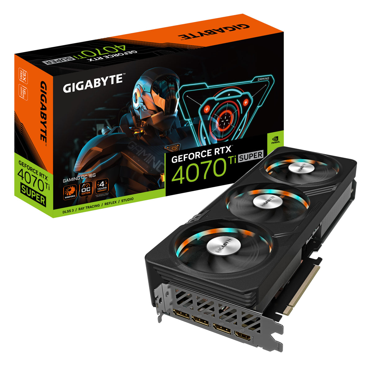 Gigabyte GAMING OC 16G - NVIDIA 16 GB GDDR6X GeForce RTX 4070 Ti SUPER graphics card