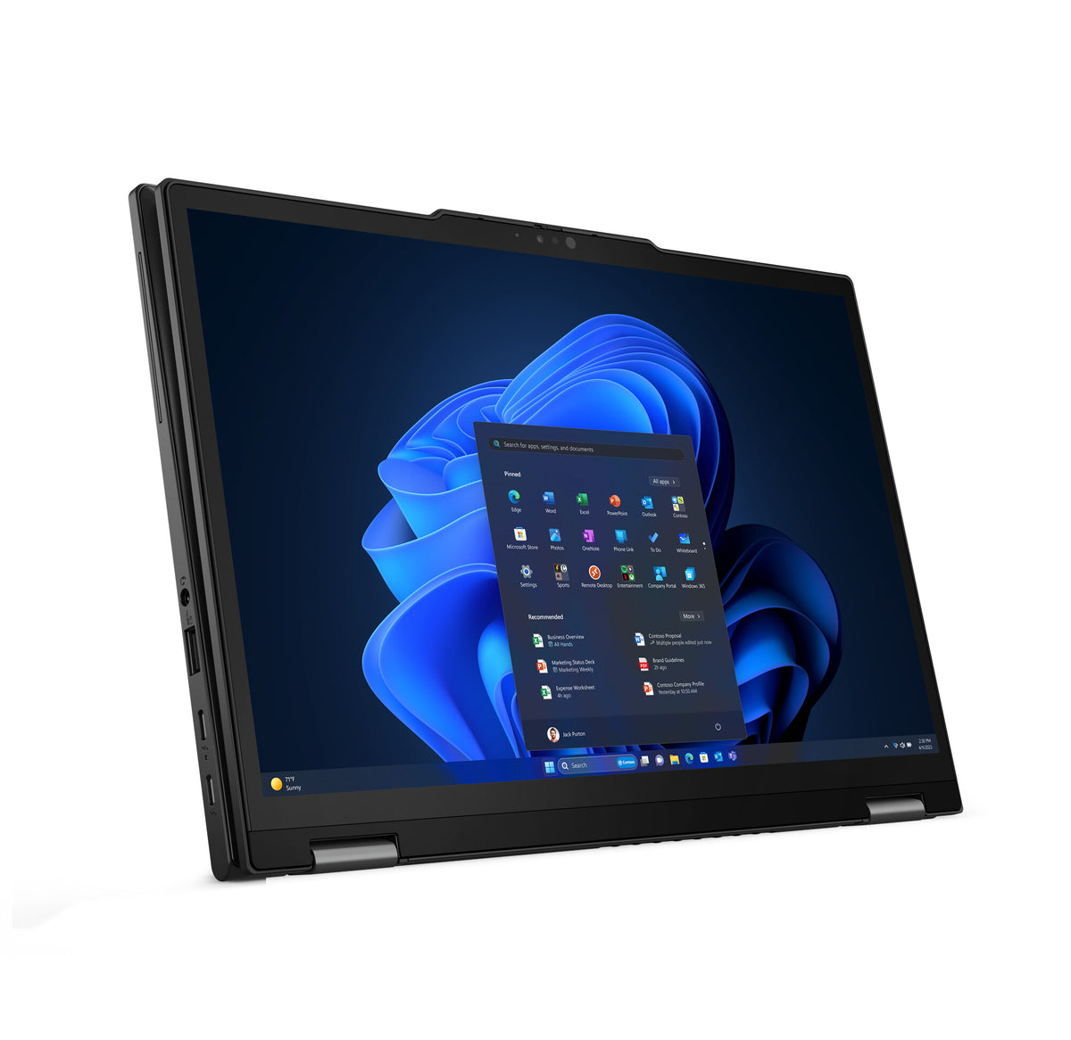 Lenovo ThinkPad X13 Hybrid (2-in-1) - 33.8 cm (13.3") - Touchscreen - Intel Core Ultra 5 125U - 16 GB LPDDR5x-SDRAM - 512 GB SSD - Wi-Fi 6E (802.11ax) - Windows 11 Pro - Black