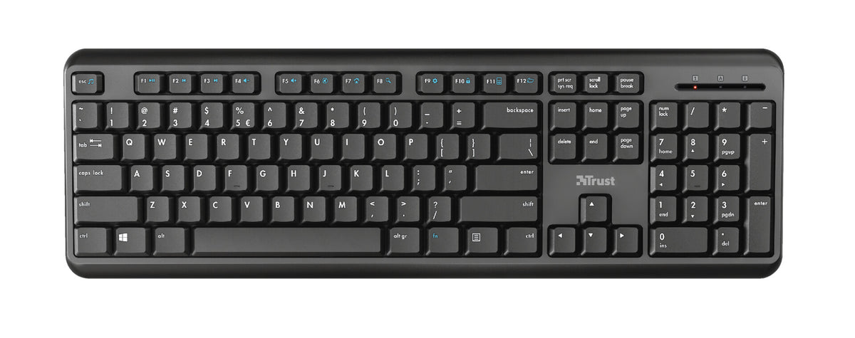 Trust TK-350 - RF Wireless Membrane Keyboard in Black (QWERTY UK)