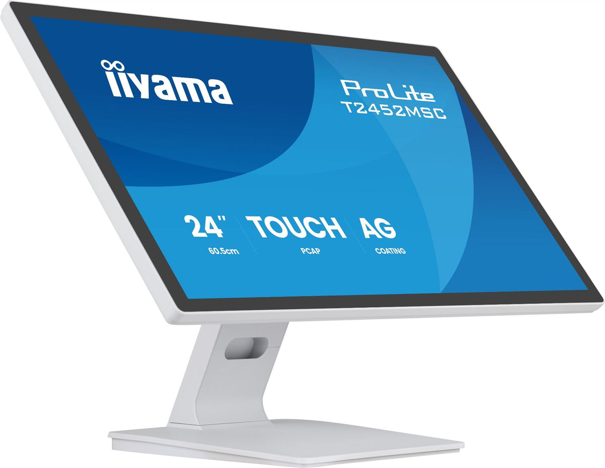 iiyama ProLite T2452MSC-W1AG computer monitor 60.5 cm (23.8") 1920 x 1080 pixels Full HD LED Touchscreen White