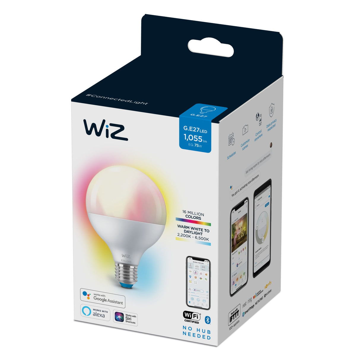 WiZ Globe Smart Wi-Fi Lightbulb - Multicolour - E27