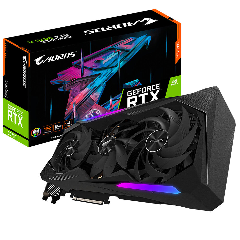 GIGABYTE AORUS MASTER - NVIDIA 8 GB GDDR6X GeForce RTX 3070 Ti graphics card