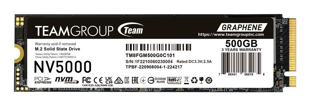 Team Group NV5000 500 GB M.2 PCI Express 4.0 NVMe 3D NAND