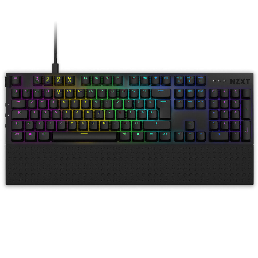 NZXT Function - USB Wired RGB Mechanical Keyboard in Black (QWERTY UK)
