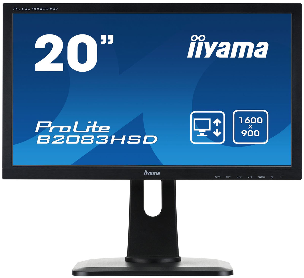 iiyama ProLite B2083HSD-B1 LED display 49.5 cm (19.5") 1600 x 900 pixels HD+ Black Monitor