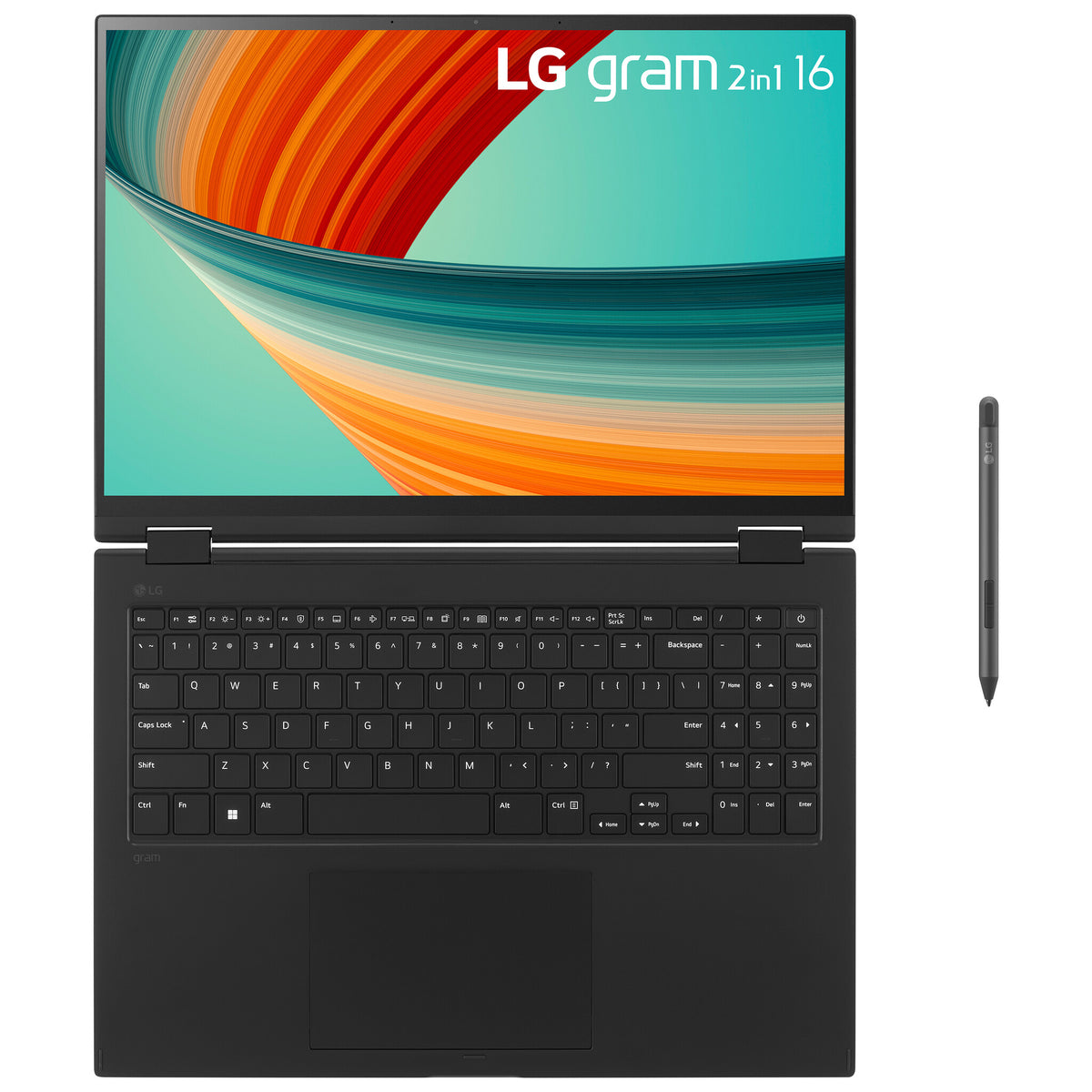 LG Gram 16T90R-K.AA78A1 Hybrid (2-in-1) - 40.6 cm (16") - Touchscreen - Intel® Core™ i7-1360P - 16 GB LPDDR5-SDRAM - 1 TB SSD - Wi-Fi 6E - Windows 11 Home - Black