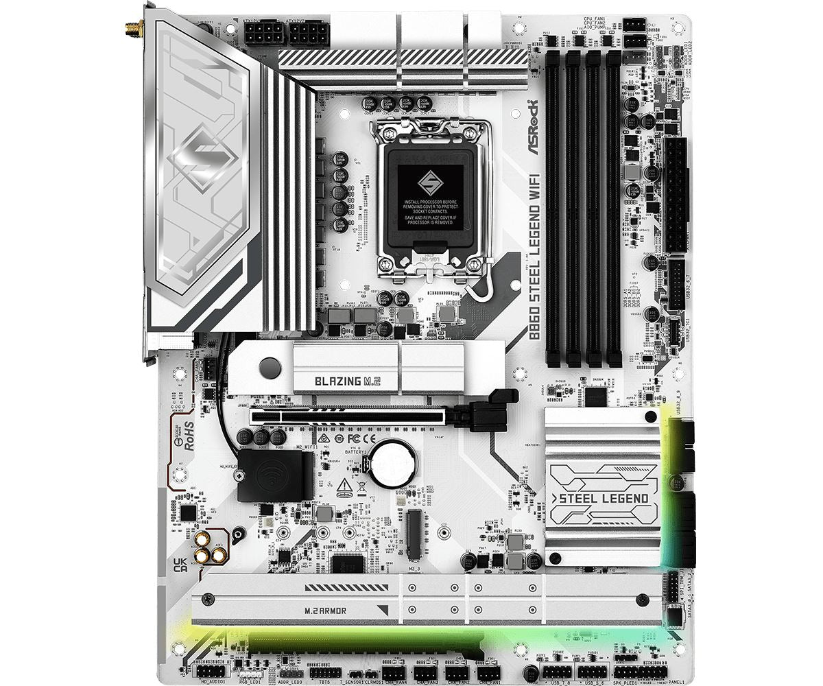 Asrock B860 Steel Legend WiFi ATX motherboard - Intel B860 LGA 1851