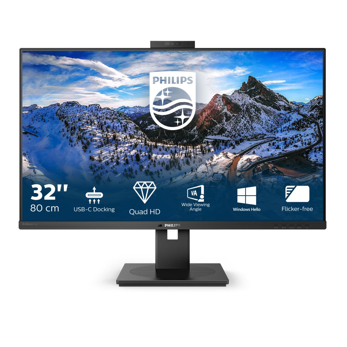 Philips P Line 326P1H/00 LED display 80 cm (31.5") 2560 x 1440 pixels Quad HD Black Monitor