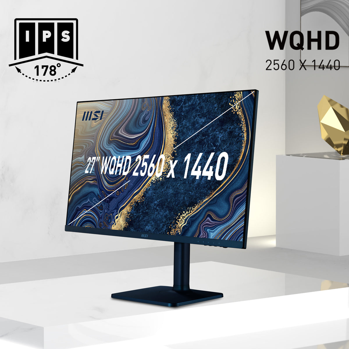 MSI Modern MD272QP Ultramarine - 68.6cm (27") - 2560 x 1440 pixels WQHD Monitor
