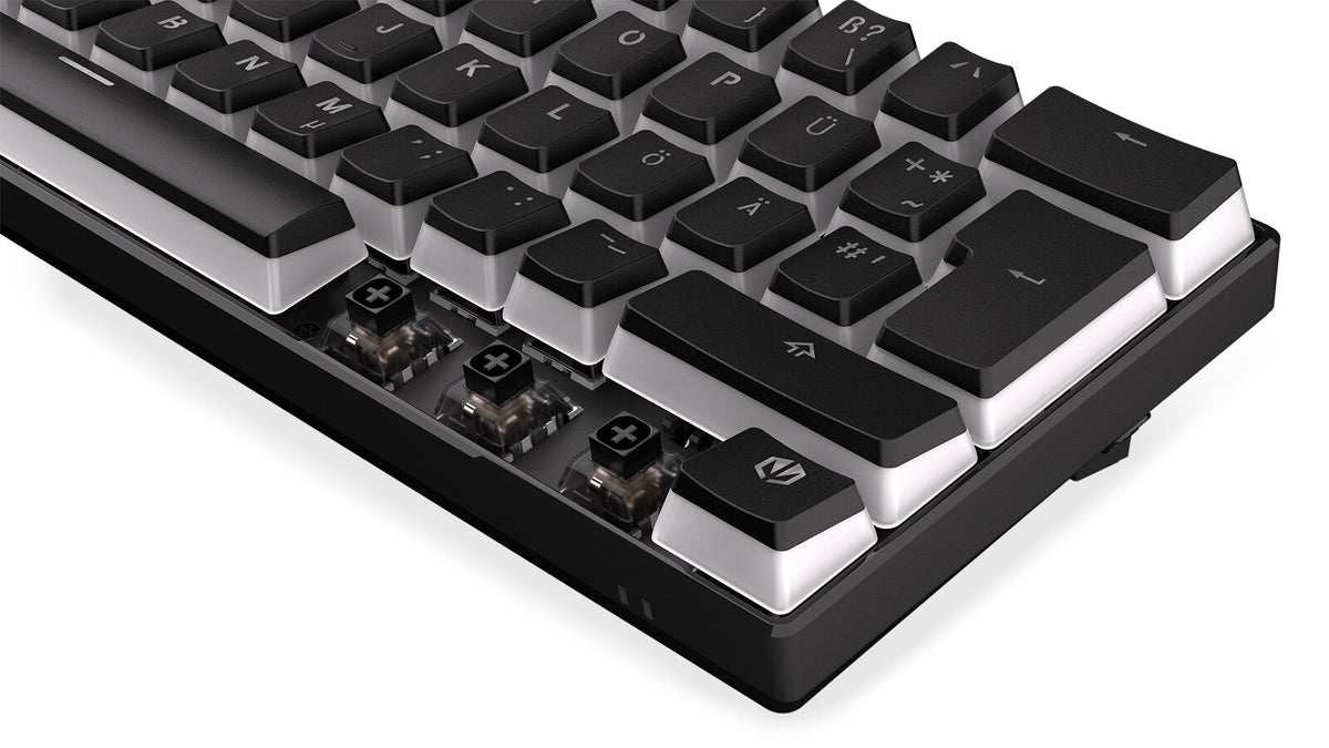 ENDORFY Thock Compact - USB Wired + RF Wireless RGB Mechanical Keyboard in Black (QWERTZ German)