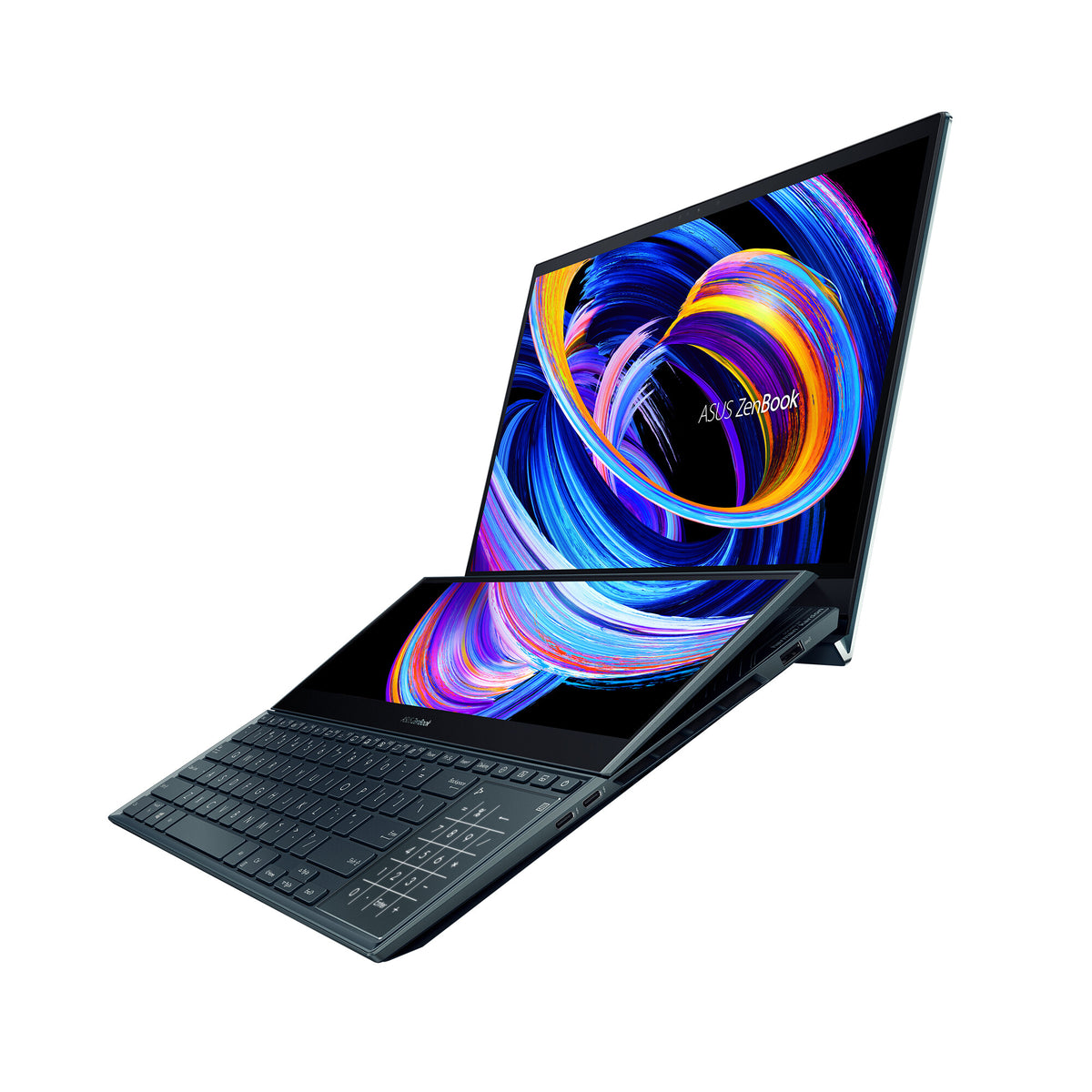 ASUS Zenbook Pro Duo 15 OLED Laptop - 39.6 cm (15.6&quot;) - Touchscreen - Intel® Core™ i9-12900H - 32 GB LPDDR5-SDRAM - 1 TB SSD - NVIDIA GeForce RTX 3070 Ti - Wi-Fi 6 - Windows 11 Home - Blue