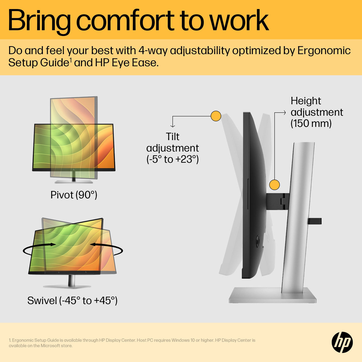 HP E24U G5 - 60.5 cm (23.8") - 1920 x 1080 pixels Full HD LCD Monitor