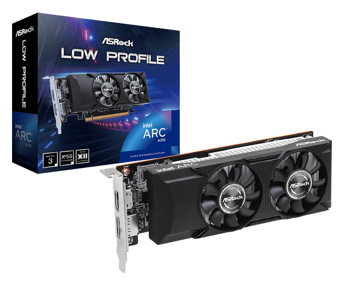Asrock Low Profile - Intel 4GB GDDR6 Arc A310 graphics card