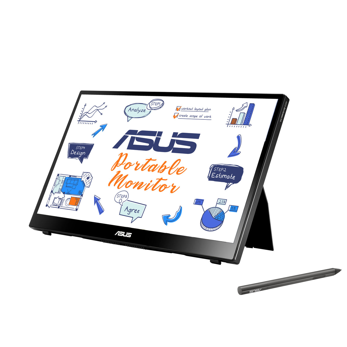 ASUS MB14AHD - 35.6 cm (14") - 1920 x 1080 pixels Full HD LCD Touchscreen Monitor
